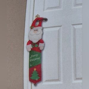 New Christmas Stuffed Santa Claus Knob Door Knob Hanger.